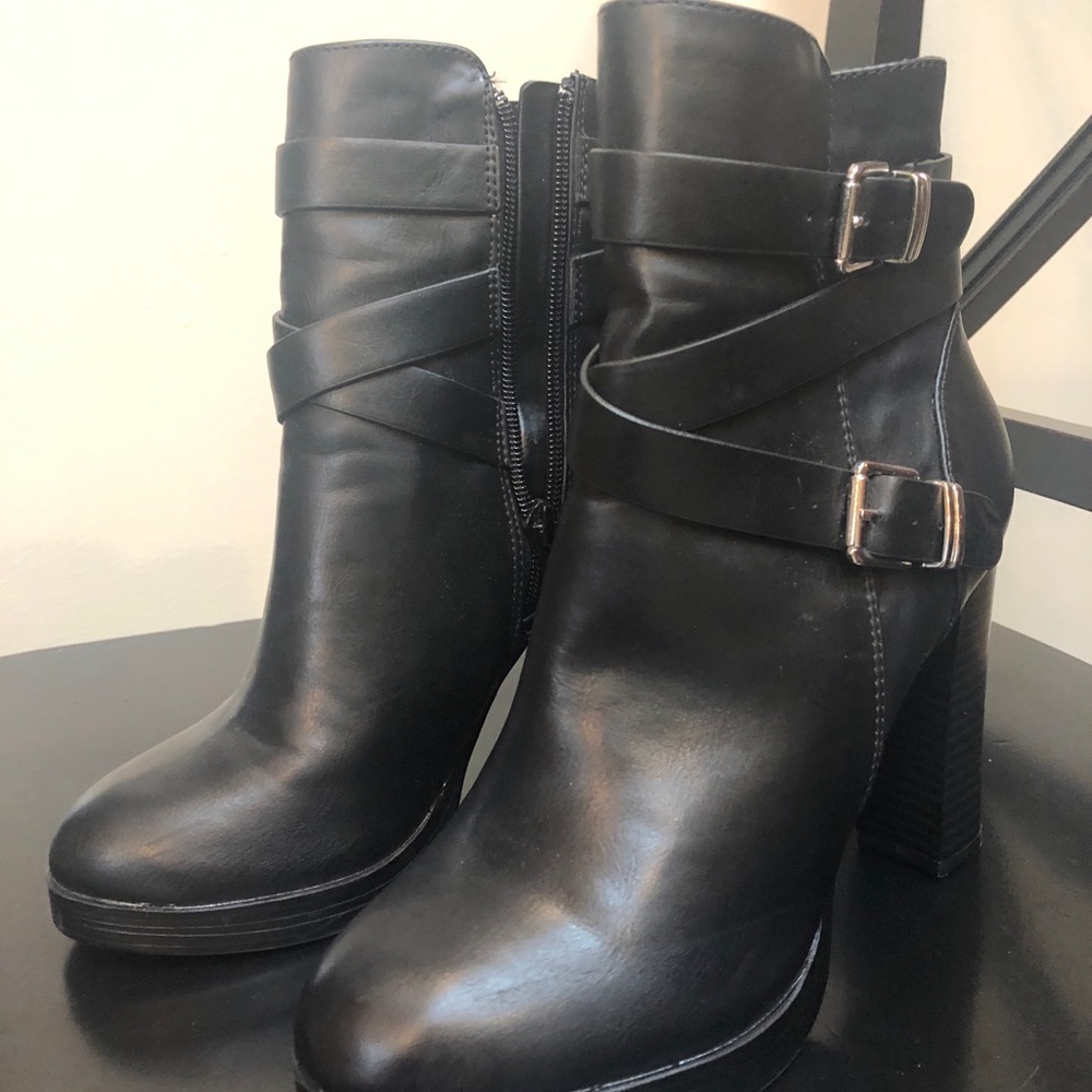 Forever 21 Black Bootie 4 inch heel.
